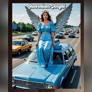 Guardian Angel In A Glass Front Frame 8x10